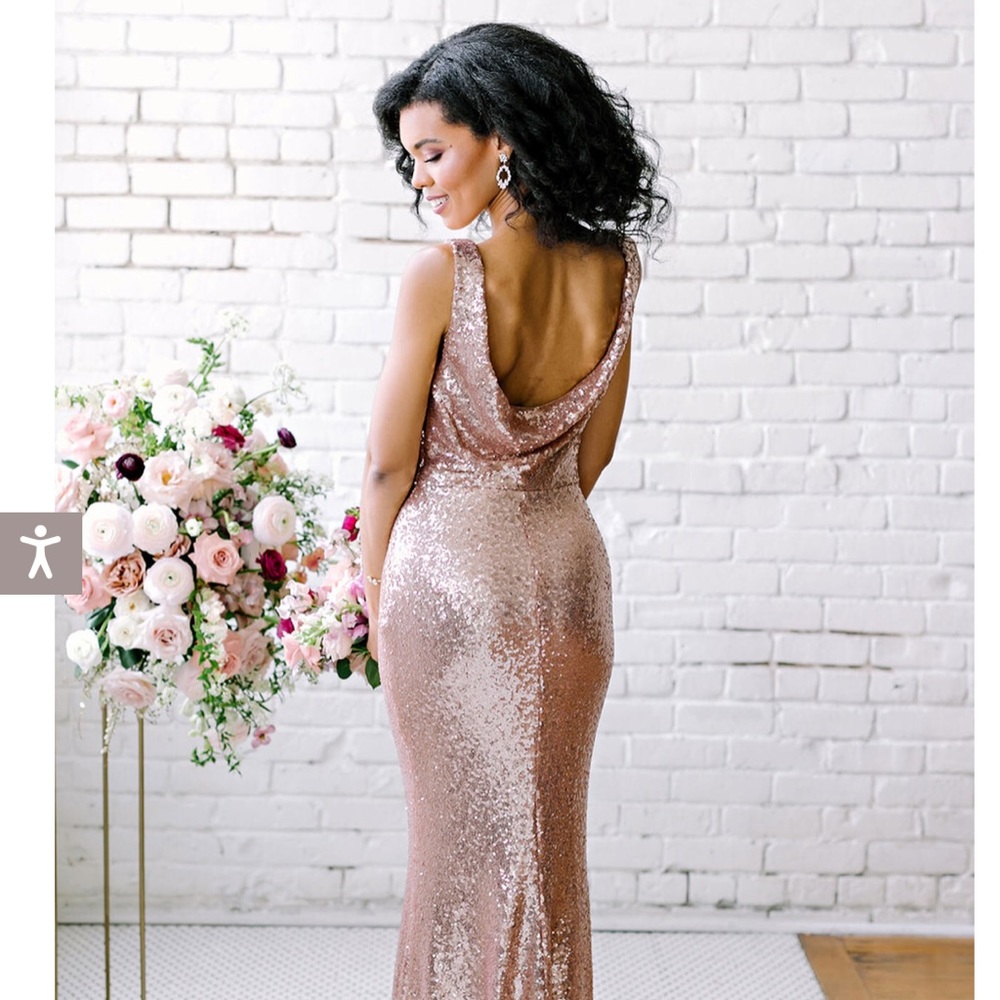 Revelry Dakota Rose Gold Sequin dress